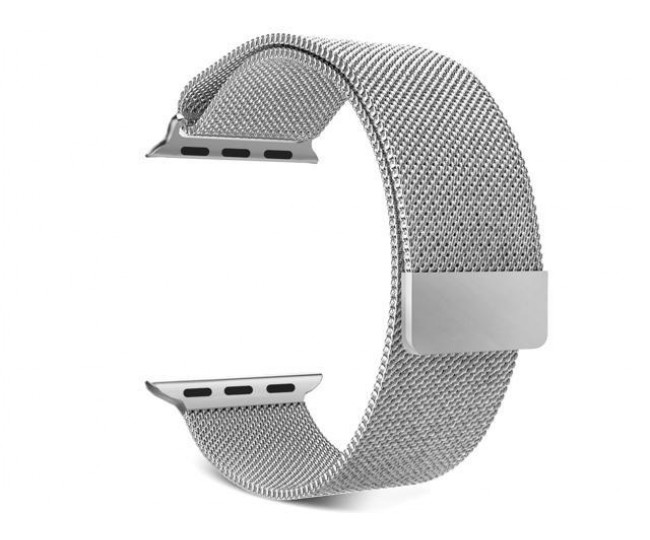 Apple Watch series 2 42mm Stainless Steel Case with White Sport Band (MNPR2) 5/5  б/у + новый ремешок Milanese Loop в ПОДАРОК