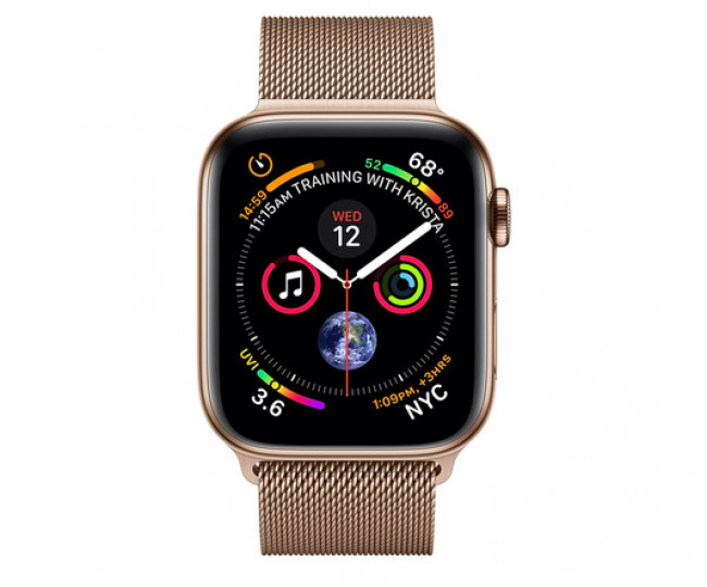Apple Watch Series 4 (GPS Cellular) 40mm Gold Stainless Steel with Gold Milanese Loop (MTVQ2 / MTUT2)