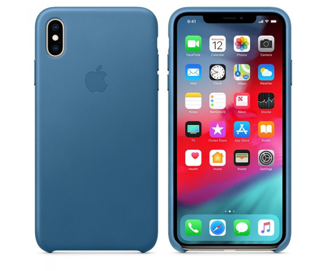 Чохол Apple Leather Case Cape Cod Blue (MTEW2) для iPhone XS Max