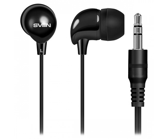 Навушники Sven SEB-101 Black, Mini jack (3.5 мм), вакуумні, кабель 1.2 м