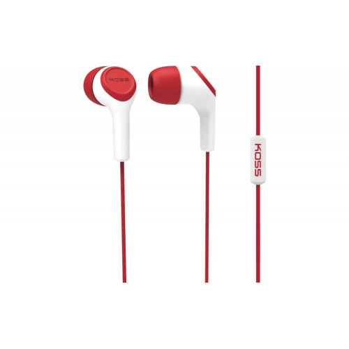 Навушники KOSS KEB15i Red, Mini jack (3.5 мм), вакуумні, мікрофон на дроті, кабель 1.2 м