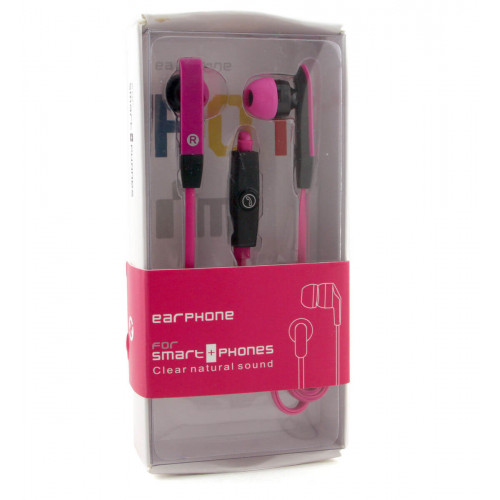 Навушники M3 Pink, Mini jack (3.5 мм), вакуумні, мікрофон на дроті