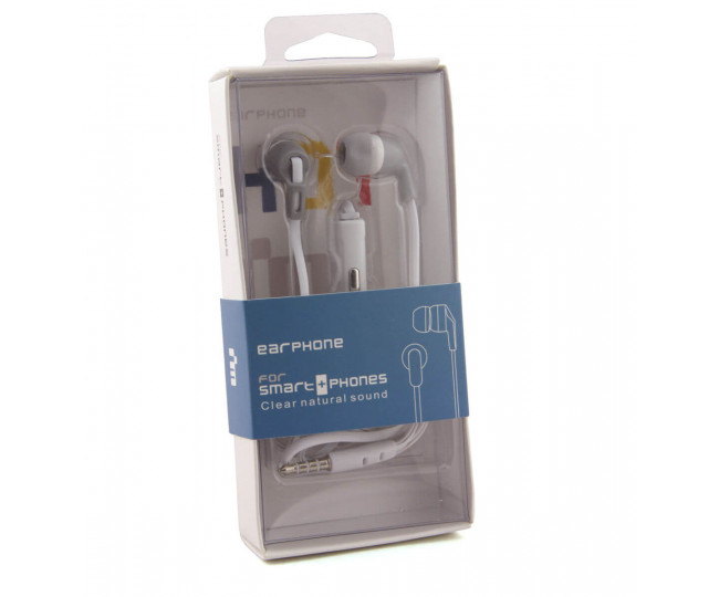 Навушники ME30 White, Mini jack (3.5 мм), вакуумні, мікрофон на дроті