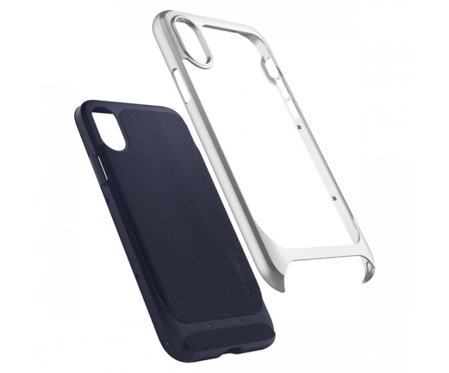 Чохол Spigen Case Neo Hybrid для iPhone X Satin Silver (057CS22167)