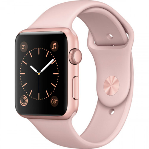 Apple Watch Series 2 42mm Rose Gold Aluminum Case with Pink Sand Sport Band (MQ142)