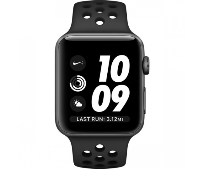 Apple Watch Nike 42mm Space Gray Aluminum Case with Anthracite/Black Nike Sport Band (MQ182)