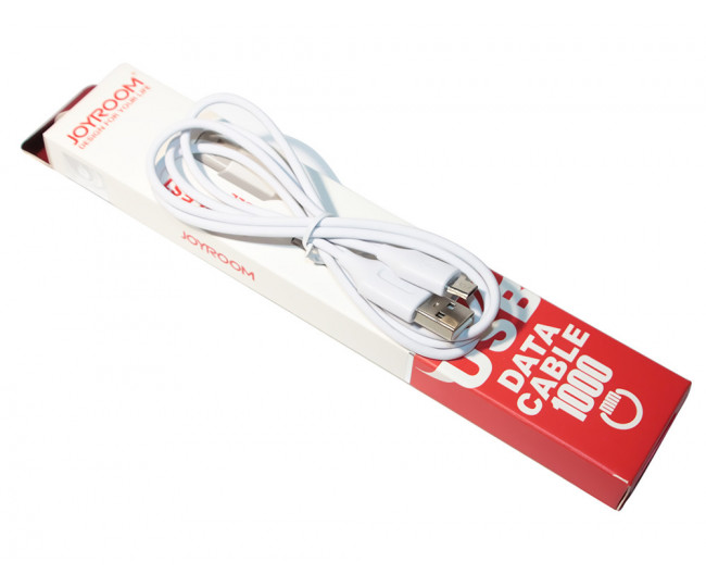 Кабель USB microUSB, Joyroom Simplest, White, 1 м (JR-S112)