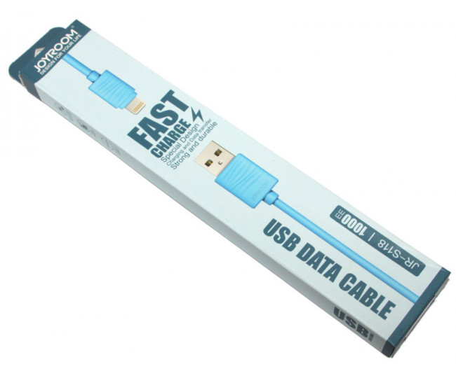 Кабель USB iPhone 5, Joyroom Fast Charge , Blue, 1 м (JR-S118) JR-S118 BLUE