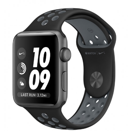 Apple Watch Nike + 38mm Space Gray Aluminum Case with Black / Cool Gray Nike Sport Band (MNYX2)