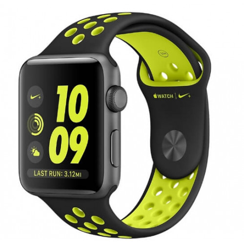 Apple Watch Nike + 38mm Space Gray Aluminum Case with Black / Volt Nike Sport Band (MP082)