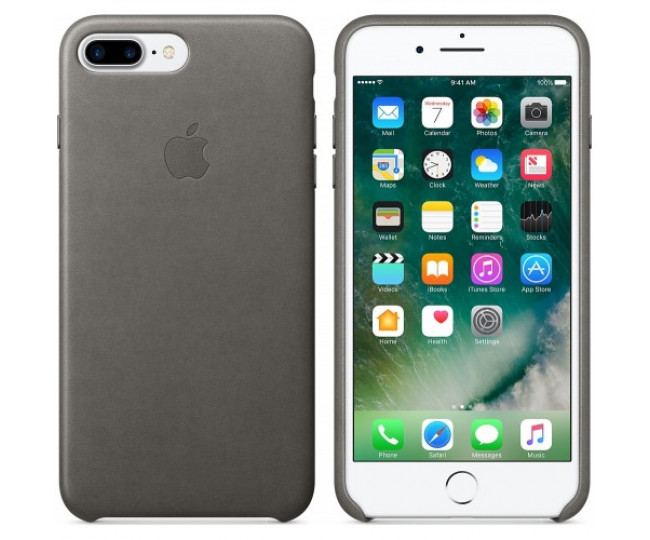 Чохол Apple iPhone 7 Plus Leather Case - Storm Gray (MMYE2)