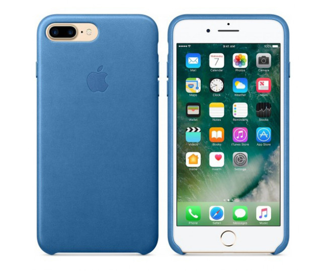 Чохол Apple iPhone 7 Plus Leather Case - Sea Blue (MMYH2)