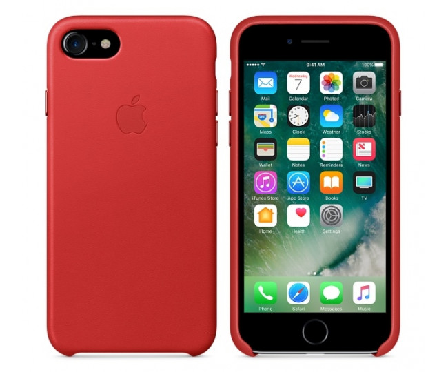 Чохол Apple iPhone 7 Leather Case - (PRODUCT) RED (MMY62)
