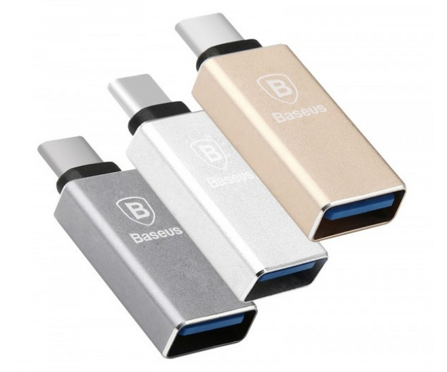 Переходник Baseus USB to Type-C Gold