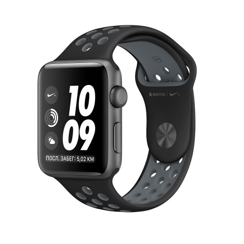 Ремінець Silicone with Black / Cool Gray Nike for Apple Watch 38 / 42mm
