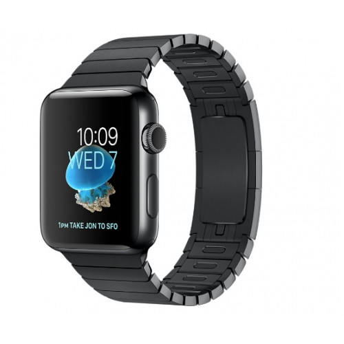 Apple Watch Series 2 42mm Space Black Stainless Steel Case with Space Black Link Bracelet Band (MNQ02)