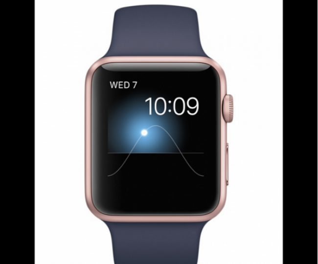 Apple Watch Series 2 42mm Rose Gold Aluminum Case with Midnight Blue Sport Band (MNPL2)