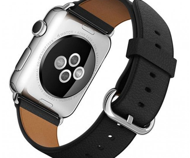 Apple Watch 42mm Stailnless Steel Case with Black Classic Buckle (MLFA2)