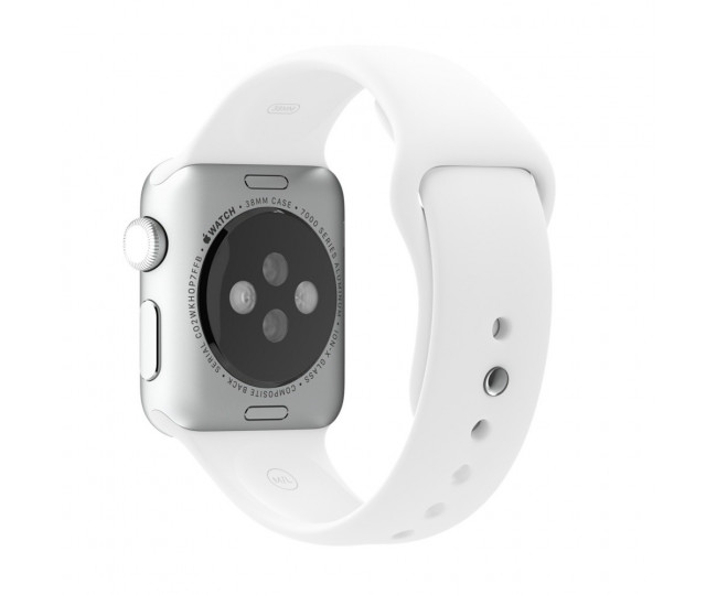 Apple Watch Sport 38mm Silver Aluminum Case with White Sport Band (MJ2T2) CPO