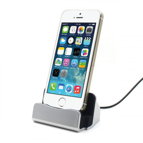 Док-станция для Iphone 5/6/6+ с кабелем Silver