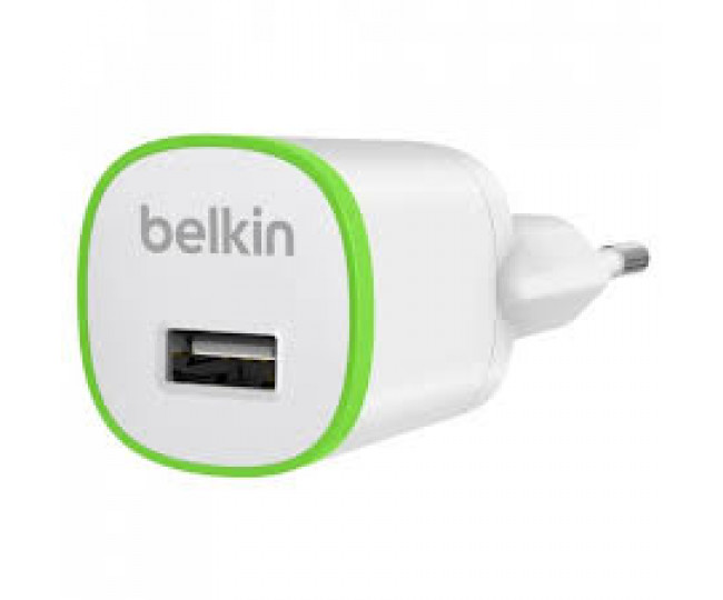 Зарядное устройство Belkin USB Micro Charger (220V + LIGHTNING сable, USB 1Amp), Белое F8J025vf04-WHT