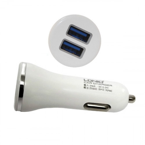 АЗУ Ldnio Dual Usb Car Charger DL-C23 White