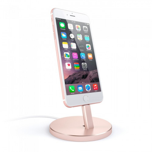 Підставка Satechi Aluminum Desktop Charging Stand for iPhone Space Rose Gold