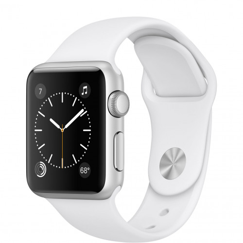 Apple Watch Series 1 38mm Silver Aluminum Case with White Sport Band (MNNG2)