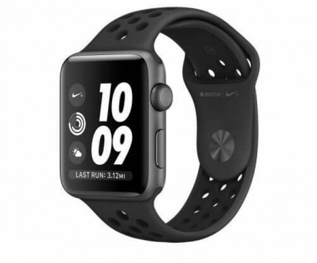 Apple Watch Series 3 Nike + 38mm GPS Space Gray Aluminum Case with Anthracite / Black Sport Band (MQKY2)