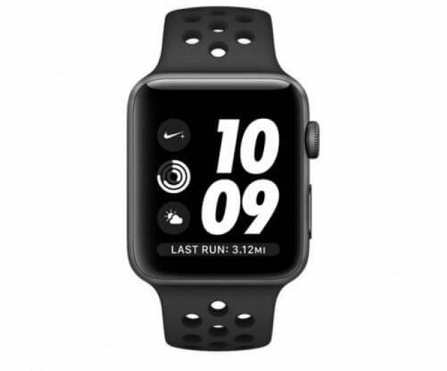 Apple Watch Series 3 Nike + 38mm GPS Space Gray Aluminum Case with Anthracite / Black Sport Band (MQKY2)