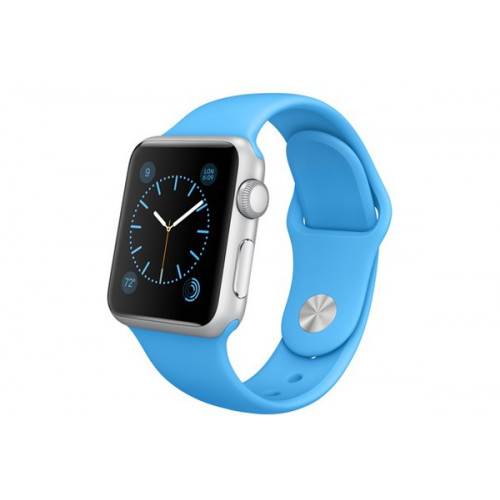 Apple Watch Sport 38mm Silver Aluminum Case with Blue Sport Band (MJ2V2)