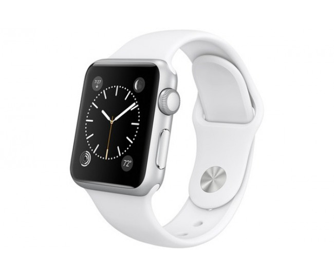 Apple Watch Sport 38mm Silver Aluminum Case with White Sport Band (MJ2T2)
