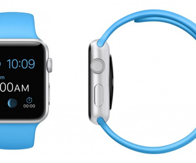 Apple Watch Sport 42mm Silver Aluminum Case (MJ3Q2) with Blue Sport Band