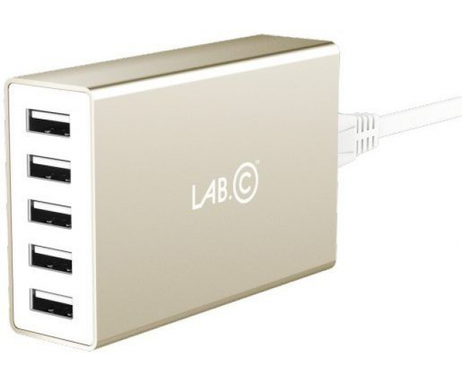 Мережеве з / у Lab.C X5 5 Port USB Wall Charger Champagne (8A) Gold