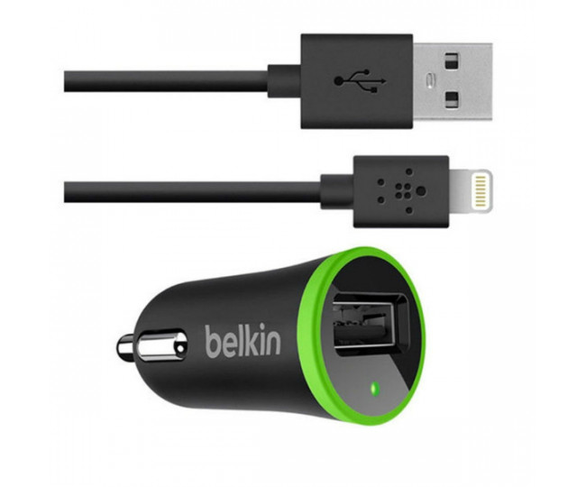 АЗП Belkin 10 Watt / 2.1A 1USB Lightning cable Black