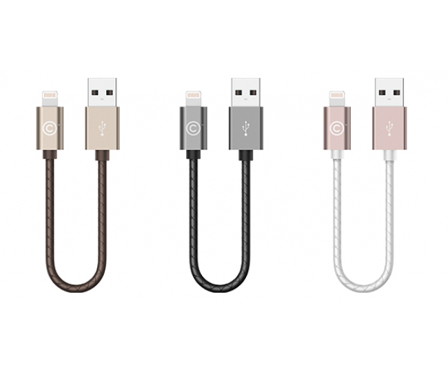Кабель Lab.C Lightning Leather Cable A.L 0.15 m Champagne Gold