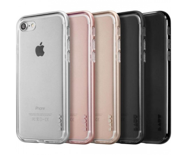 Чохол LAUT EXO-FRAME Aluminium bampers Black для iPhone 7 (LAUT_IP7_EX_GM)