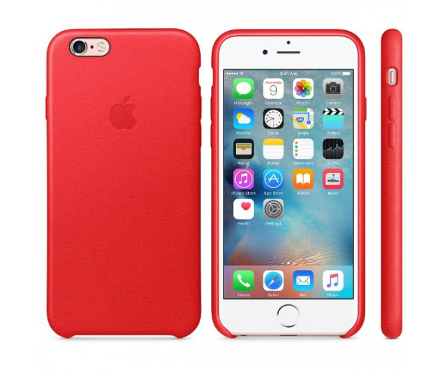 Чохол Apple Leather Case для iPhone 6 / 6s (PRODUCT) Red (MKXX2)
