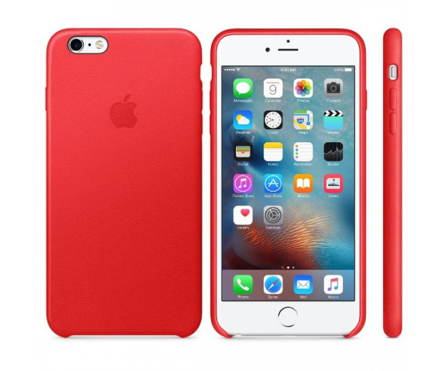 Чохол Apple Leather Case для iPhone 6 / 6s Plus RED (MKXG2)
