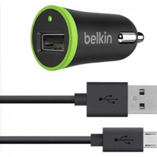 Автомобильное ЗУ Belkin USB Charger (Micro USB cable, 2.1 A) Чорный F8M668bt04-BLK
