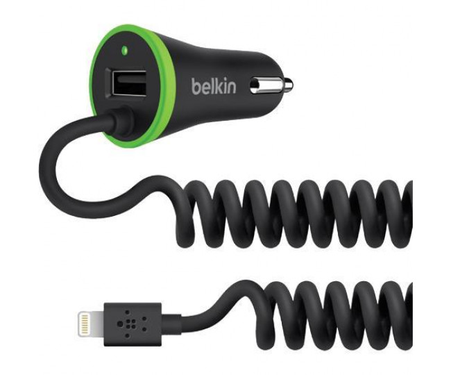 Автомобільне ЗУ Belkin BOOST UP (Lightning Cable USB) 3.4Amp