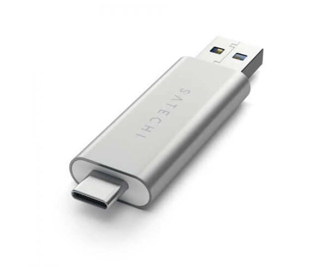 Картридер Satechi Aluminum Type-C USB 3.0 and Micro/SD Card Reader Silver (ST-TCCRAS)
