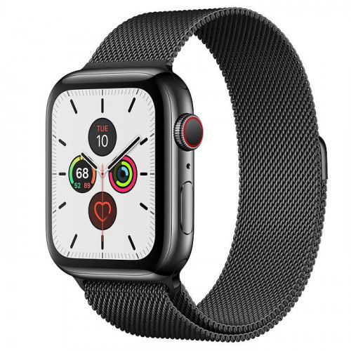 Apple Watch Series 5 LTE 44mm Space Black Steel w. Space Black Milanese Loop - Space Black Steel (MWW82 / MWWL2)