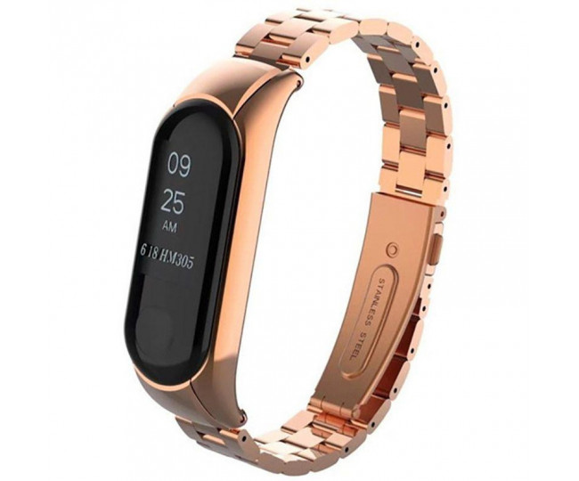 UWatch Metal Strap For Xiaomi Mi Band 3 Rose Gold