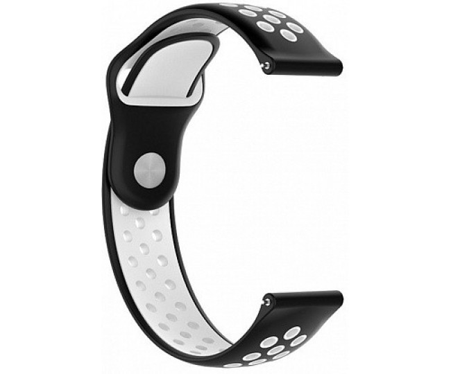 UWatch Silicone Double color strap for Amazfit Bip Black/White