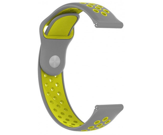 UWatch Silicone Double color strap for Amazfit Bip Grey / Yellow