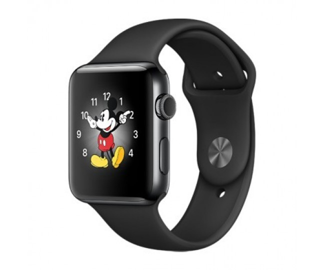 Apple Watch Series 2 42mm Space Black Stainless Steel with Black Sport Band (MP4A2ZP) б\у