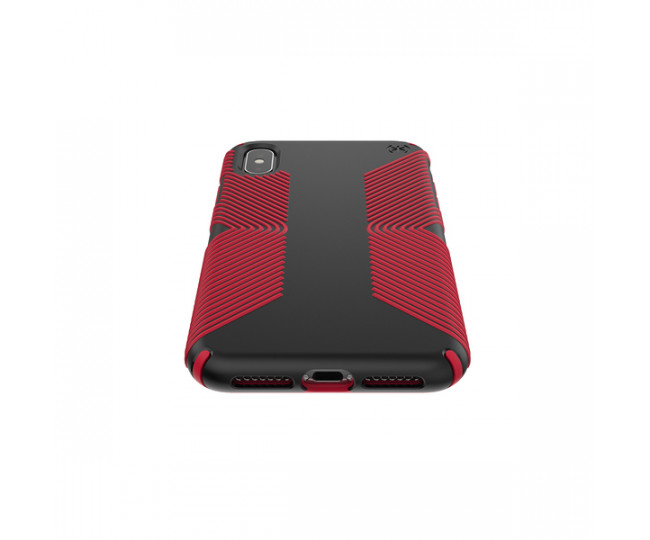 Чохол Speck Presidio Grip для iPhone XS Max Black / Dark Poppy Red (SP-117106-C305)