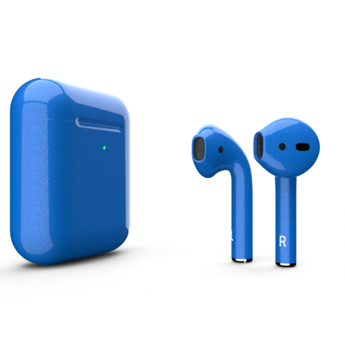 Навушники Apple AirPods 2 MRXJ2 з бездротовою зарядкою Blue Gloss (Сині глянцеві)