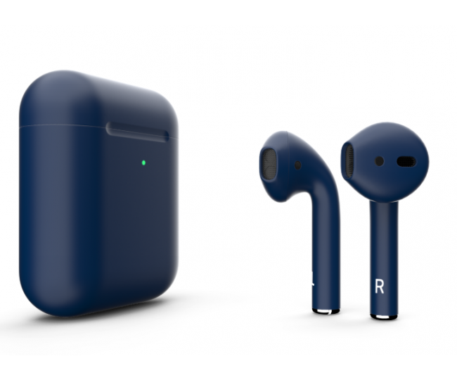 Навушники Apple AirPods 2 MRXJ2 з бездротовою зарядкою Night Blue Matte (Темно сині матові)